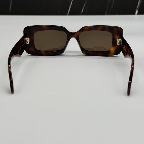 NEW LOEWE LW40102F 52E SQUARE HAVANA BROW SUNGLASSES - Picture 6 of 11